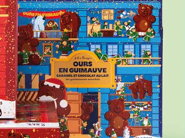 Boîte d’ours en guimauve cœur caramel 320 g